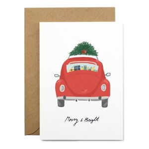 Vánoční přáníčko z recyklovaného papíru s obálkou Printintin Merry & Bright, formát A6