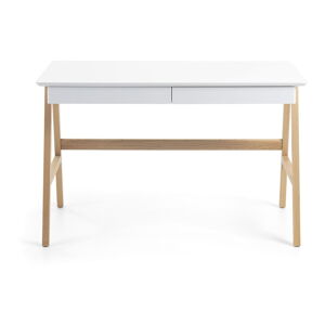Pracovní stůl s bílou deskou La Forma Ingo, 120 x 60 cm