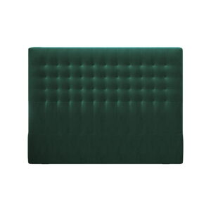 Lahvově zelené čelo postele se sametovým potahem Windsor & Co Sofas Apollo, 160 x 120 cm