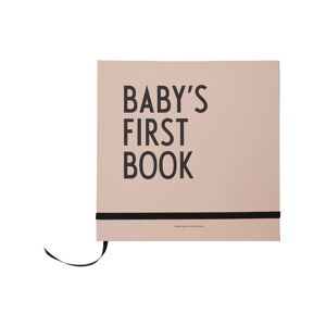 Růžová dětská vzpomínková knížka Design Letters Baby's First Book