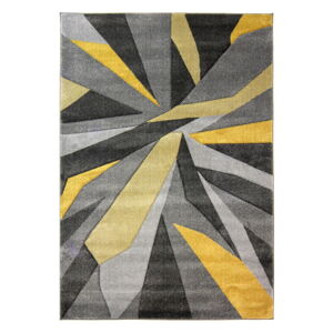 Žlutošedý koberec Flair Rugs Shatter Ochre, 80 x 150 cm