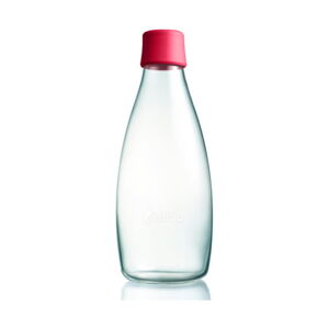 Malinově růžová skleněná lahev ReTap s doživotní zárukou, 800 ml
