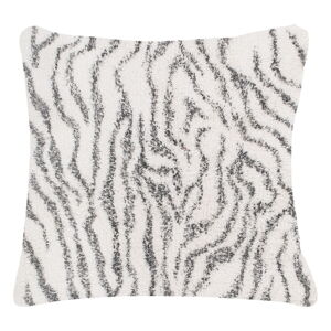 Bílo-šedý bavlněný dekorativní polštář Tiseco Home Studio Zebra, 45 x 45 cm