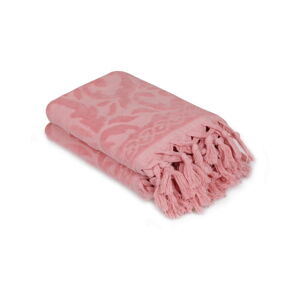 Sada 2 růžových ručníků Madame Coco Bohème, 50 x 90 cm