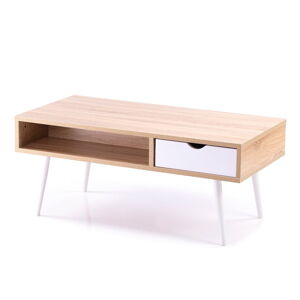 Konferenční stolek s deskou v dubovém dekoru v přírodní barvě 50x100 cm Mexo – Homede