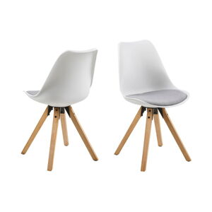 Sada 2 šedo-bílých jídelních židlí Actona Dima