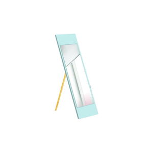 Stojací zrcadlo s tyrkysově modrým rámem Oyo Concept, 35 x 140 cm