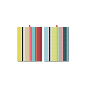 Sada 2 bavlněných utěrek Remember Green Stripes, 70 x 50 cm