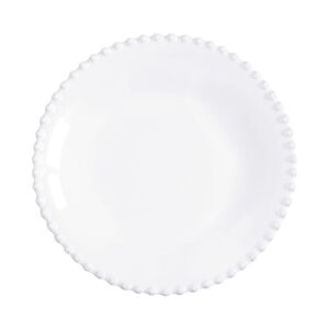Bílý kameninový talíř na polévku Costa Nova Pearl, ⌀ 24 cm