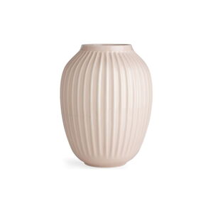Světle růžová kameninová váza Kähler Design Hammershoi, ⌀ 20 cm