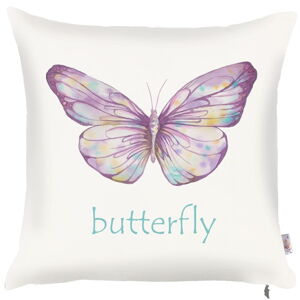Povlak na polštář Mike & Co. NEW YORK Violet Butterfly, 43 x 43 cm