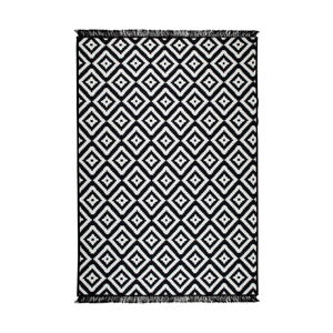 Černo-bílý oboustranný koberec Helen, 80 x 150 cm