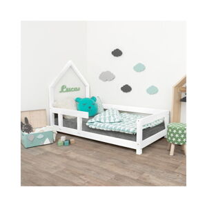 Bílá dřevěná dětská postel Benlemi Pippi, 90 x 180 cm