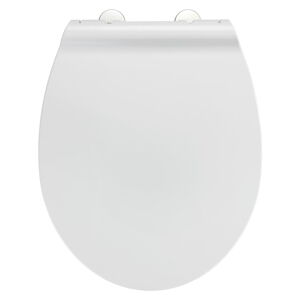 Bílé záchodové prkénko se snadným zavíráním Wenko Spinetoli, 37 x 45 cm