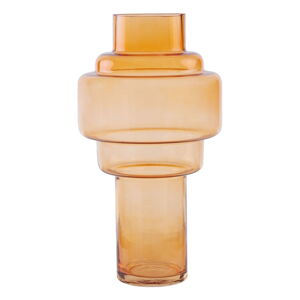 Oranžová skleněná váza Premier Housewares Cayden, výška 37 cm
