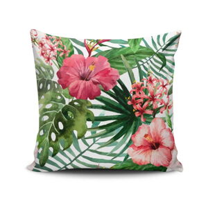 Polštář s příměsí bavlny Cushion Love Jungle Flowers, 45 x 45 cm