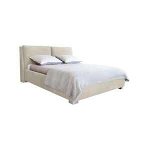 Béžová dvoulůžková postel Mazzini Beds Vicky, 180 x 200 cm