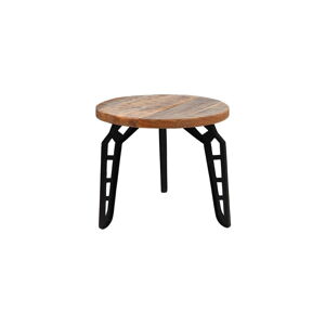 Odkládací stolek s deskou z mangového dřeva LABEL51 Flintstone, ⌀ 45 cm