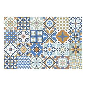 Sada 24 nástěnných samolepek Ambiance Azulejos Ornaments Mosaic, 10 x 10 cm