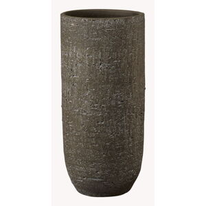 Tmavě hnědá keramická váza Big pots Portland, výška 50 cm