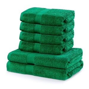 Set 2 bavlněných zelených osušek a 4 ručníků DecoKing Marina
