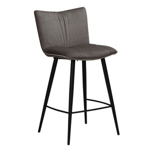 Šedá sametová barová židle DAN-FORM Denmark Join, výška 103 cm