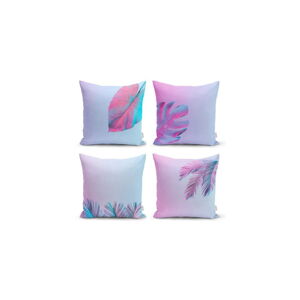 Sada 4 dekorativních povlaků na polštáře Minimalist Cushion Covers Neon Lover, 45 x 45 cm