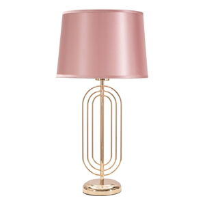 Růžová stolní lampa Mauro Ferretti Krista, výška 55 cm
