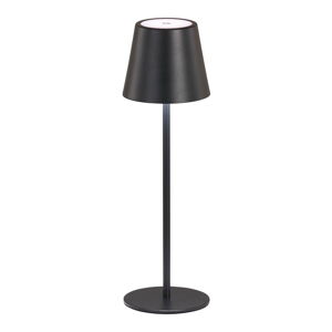 Černá LED stolní lampa s kovovým stínidlem (výška 36,5 cm) Viletto – Fischer & Honsel