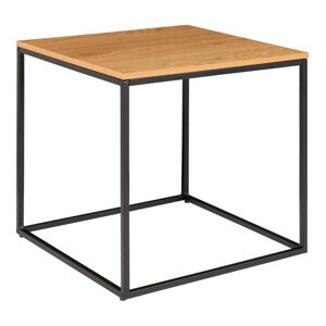 Odkládací stolek s černým ocelovým rámem a s deskou v dubovém dekoru House Nordic Vita, 45 x 45 cm