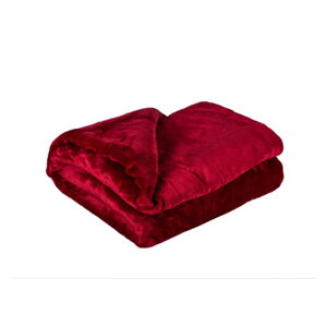Vínově červená mikroplyšová deka My House Amber, 200 x 220 cm