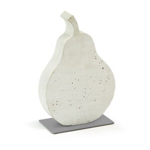 Bílá cementová dekorace La Forma Sens Pear, 20 x 30 cm