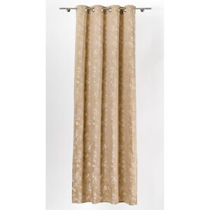 Béžový závěs 135x260 cm Lillies – Mendola Fabrics