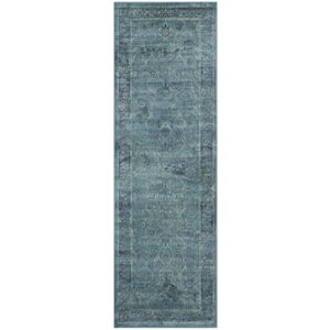 Běhoun z viskózy Safavieh Peri Vintage Blue, 243 x 66 cm