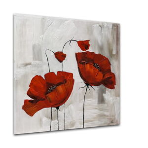 Obraz Styler Glasspik Flower Poppy Bloom, 20 x 20 cm